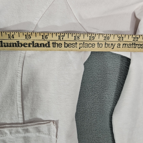 Suzy D London Womens Medium Blazer Jacket Light Pink Cotton Double Button - Picture 5 of 8